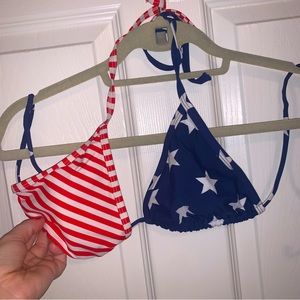 Old Navy USA Flag Bikini Top